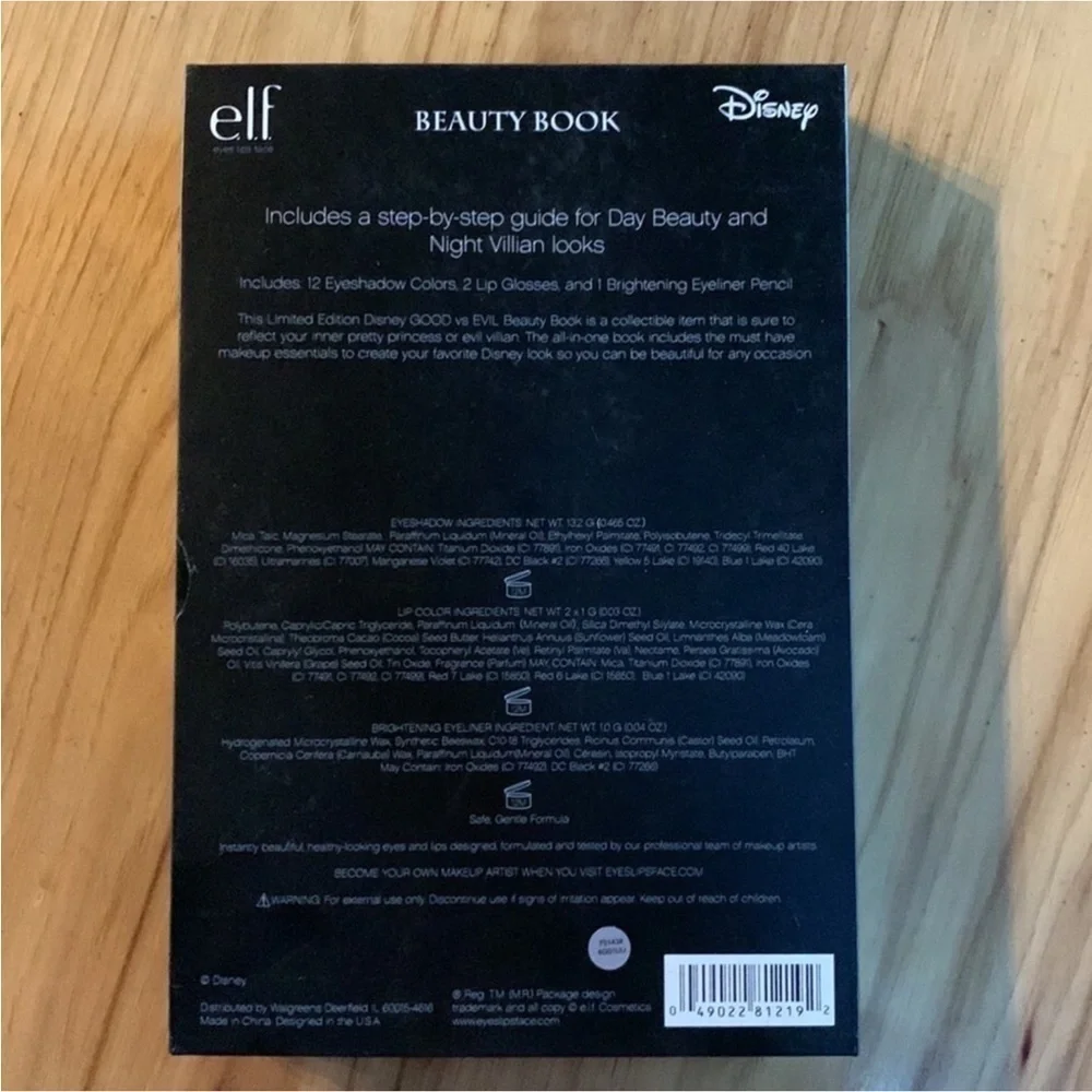 ELF Disney Good vs. Evil Let the Drama Begin beauty book / makeup set New